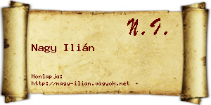 Nagy Ilián névjegykártya